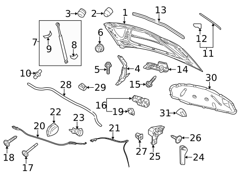 Hood & Components for 2012 Volkswagen Jetta #0