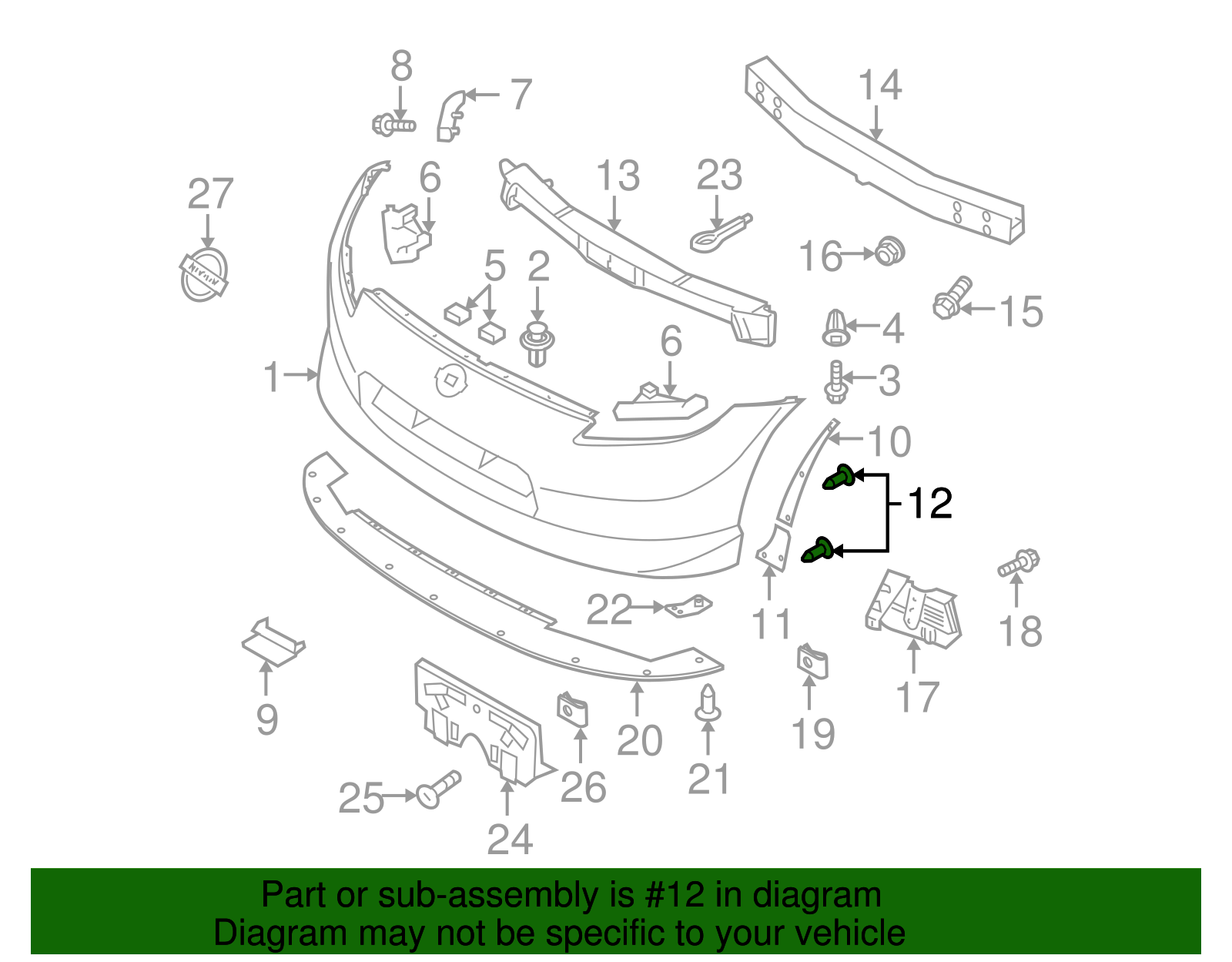 Protector Retainer - Nissan (U0RVT-1A007)