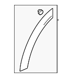 KMV651RG0B - Body: Pillar Molding for Mazda Image