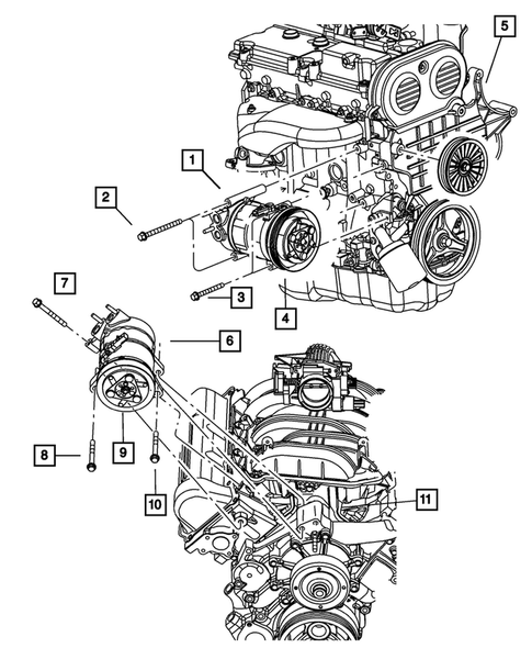 Air Conditioning Compressor Mounting for 2005 Jeep Liberty #0