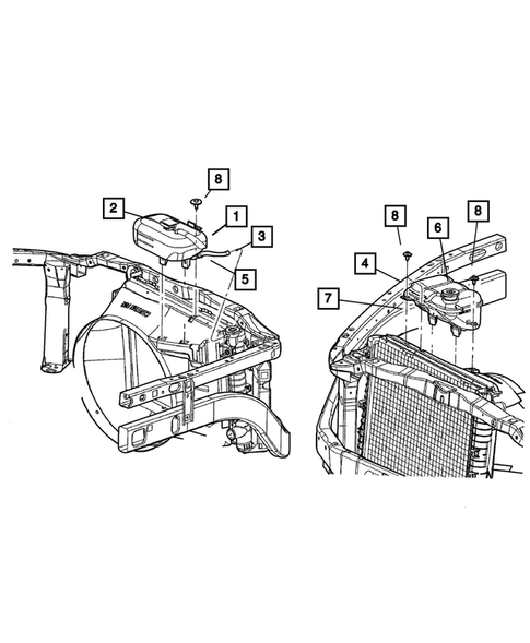 Tank, Coolant Engine for 2002 Dodge Ram 1500 #0