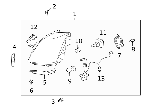 Headlamp Components for 2012 Cadillac CTS #2