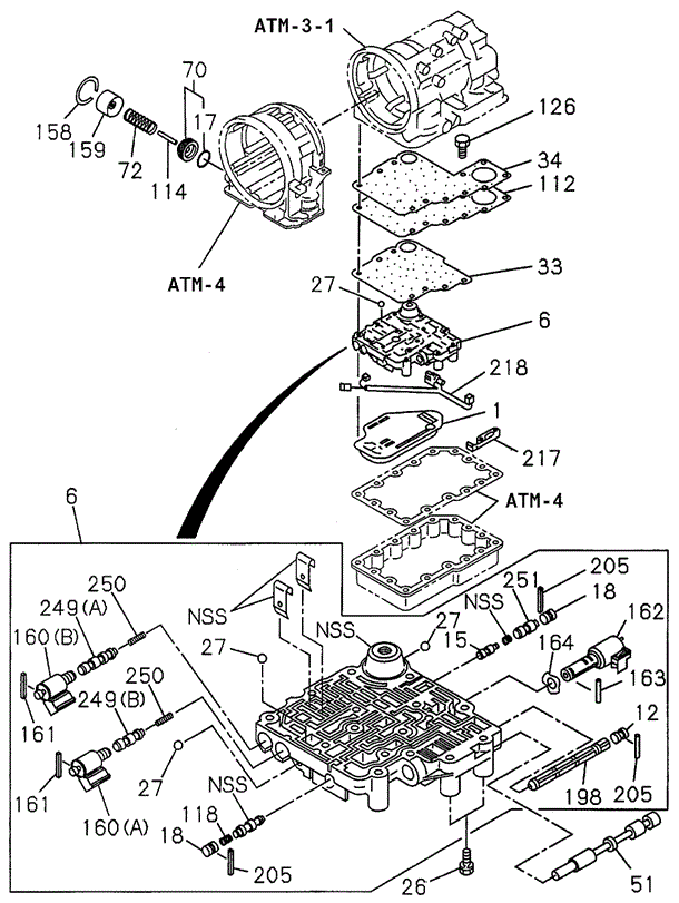 AT Transmission Control Valve (Lower Body) for 2002 Honda Passport #0