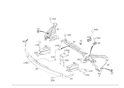 Front Reinforcement and Radiator Support for 2014 Mercedes-Benz C350 #0