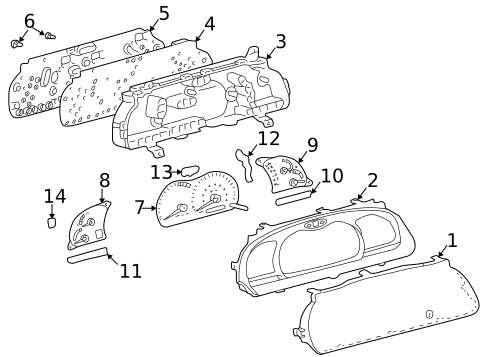 Cluster & Switches for 2004 Toyota Sequoia #0