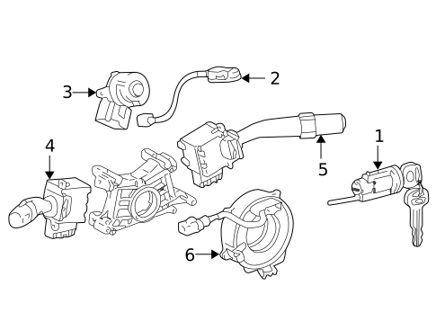 Ignition Lock for 2008 Toyota Corolla #0