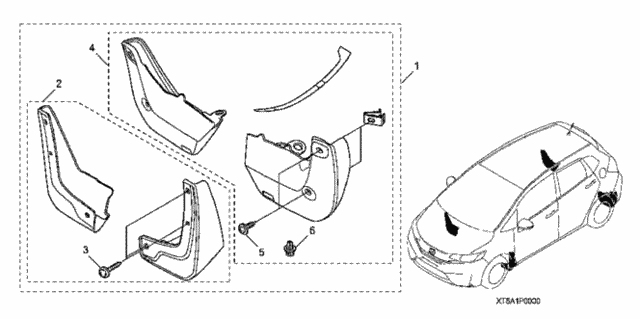 Splash Guards for 2016 Honda Fit #0