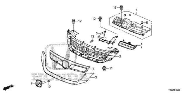 Front Grille (1) for 2015 Honda Accord #0