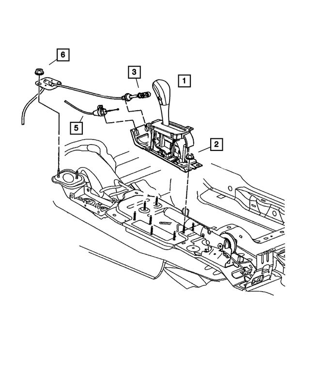 52104312AI - Automatic Transaxle 4 Speed: Shifter Housing And Lever for Mopar Image