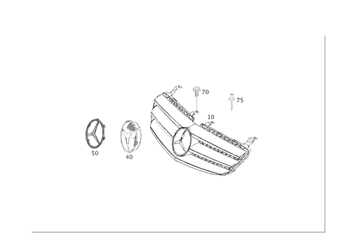 Radiator Grill for 2007 Mercedes-Benz R350 #0