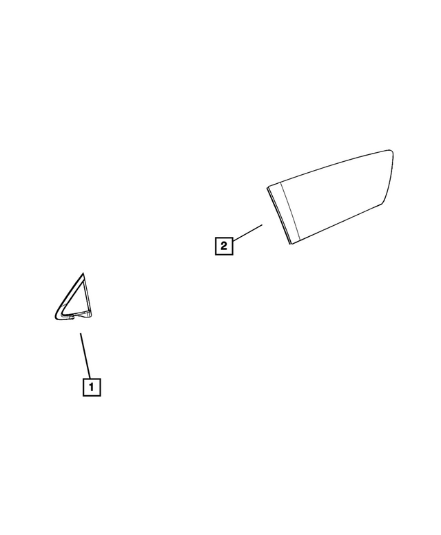 68227745AE - Glass: Quarter Window Glass, Left for Mopar Image