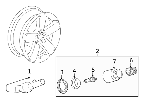Tire Pressure Monitor Components for 2009 Pontiac Torrent #0