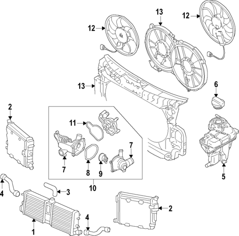 Radiator & Components for 2014 Audi R8 #1