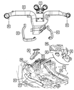 5291511AC - Air Conditioners and Heaters: Air To Rear Seat Duct, Left for Mopar Image
