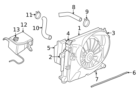 Radiator & Components for 2008 Jeep Commander #0
