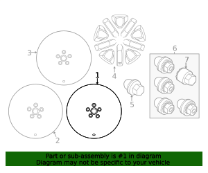 2020-2025 Land Rover Alloy Wheel, 20 Inch Style 5094, 5 Spoke LR172654 ...