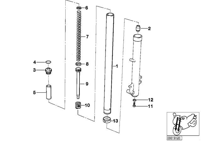 31422345386 - Front Axle, Front Suspension: Stopper -  for BMW-Motorrad Image