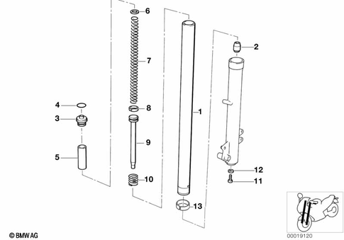 Telescopic Forks, Telelever for 1997 BMW-Motorrad F 650 ST #0