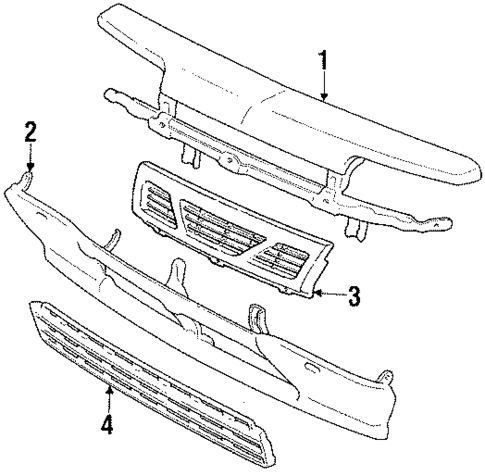 Grille for 1988 Mitsubishi Cordia #0
