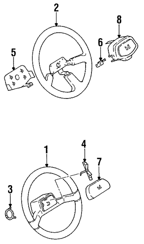 Steering Wheel & Trim for 1991 Isuzu Rodeo #0
