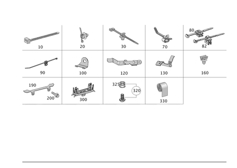 Cable Ties, Cable Fastening Parts and Grommets for 2017 Mercedes-Benz GLS350d #0