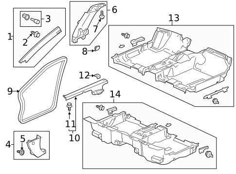 Interior Trim - Pillars for 2013 Honda Accord #1