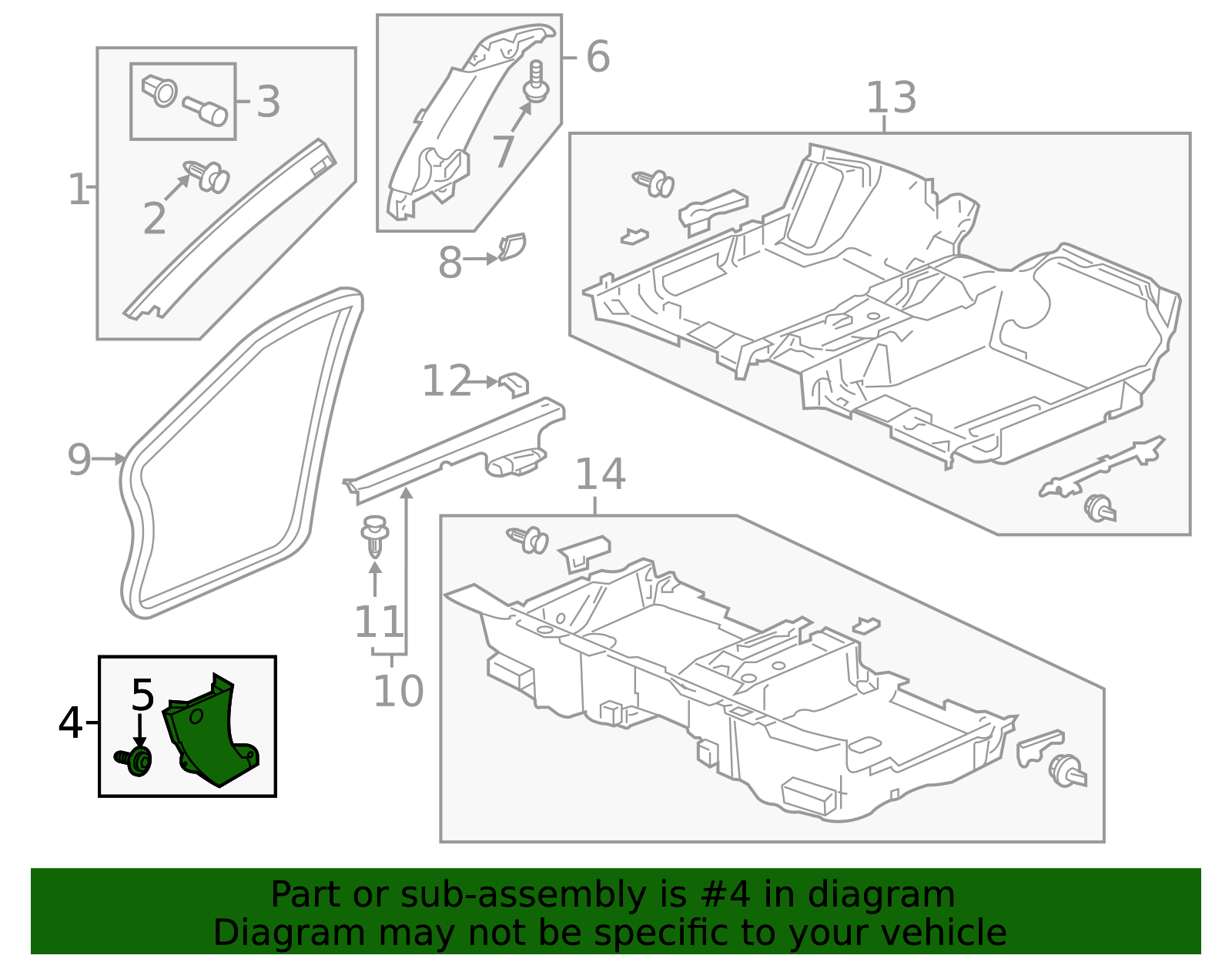Honda Kick Panel Trim - Lower Cabin Side Cover - Part #83161-T3V-A02ZA ...