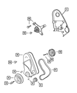 6502926 - Engine 2.0L Four Cylinder: Hex Flange Head Bolt for Mopar Image