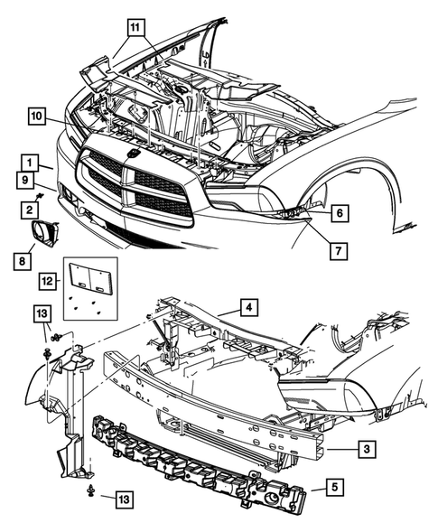 Front Bumper and Fascia for 2011 Dodge Charger #0