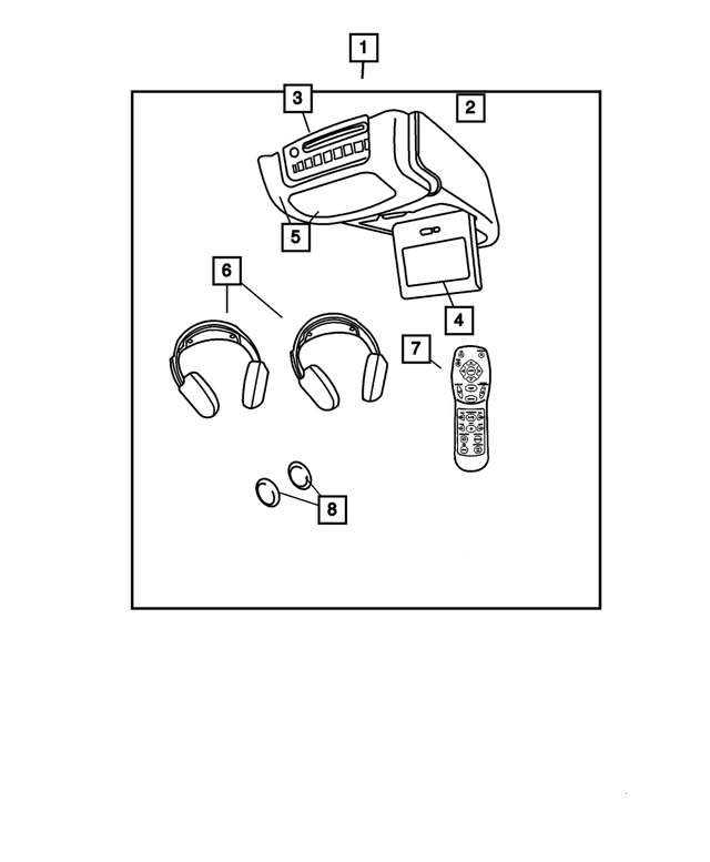 82206274 - Mopar Accessories - Component Parts: Monitor With Dvd Media System for Mopar Image image