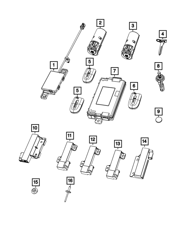 68602872AA - Electrical: Remote Start And Keyless Entry Antenna for Mopar Image