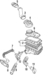 67133837F - Engine: Air Inlet Assembly for Volkswagen Image