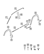 68289844AC - Exterior Ornamentation: Roof Molding, Right for Mopar Image