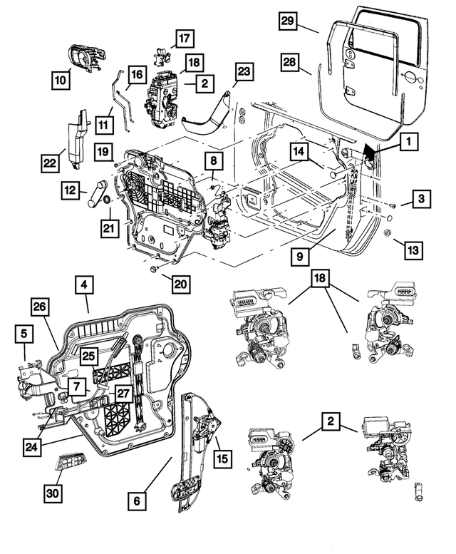 68014956AB - Doors, Door Mirrors and Related Parts: Latch Presenter, Right for Mopar Image
