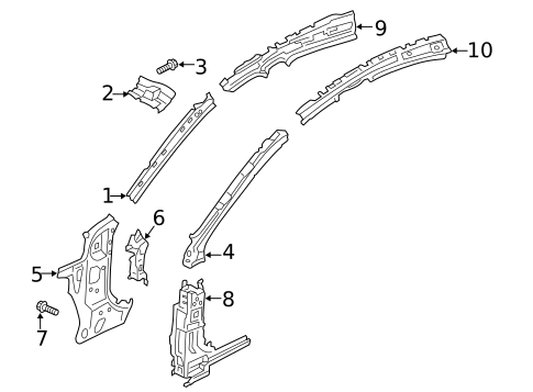 Hinge Pillar for 2024 Mazda 3 #1