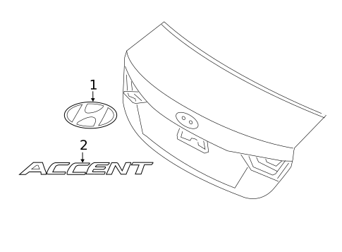 Exterior Trim - Trunk for 2020 Hyundai Accent #0