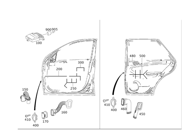 1648200485 - Electrical System: Control Unit, Door for Mercedes-Benz Image image
