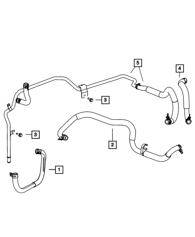 5058624AD - : Engine Coolant To Oil Cooler Outlet Hose And Tube for Mopar Image