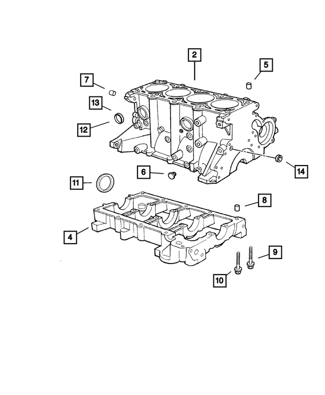 « RL019344AE – Engine 2.4L Four Cylinder : Court Bloc pour Mopar Image »