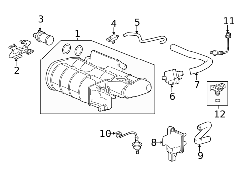 Emission Components for 2014 Honda Accord #0