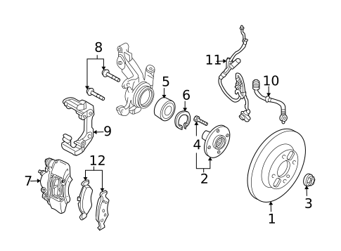 Hubs & Related Components for 2004 Ford Focus #0