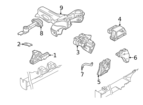Engine & Trans Mounting for 2003 Volkswagen Beetle #0