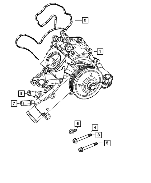Water Pump and Related Parts for 2009 Dodge Ram 3500 #0