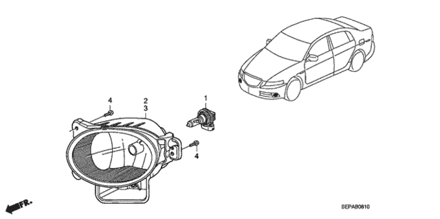 Foglight for 2008 Acura TL #0
