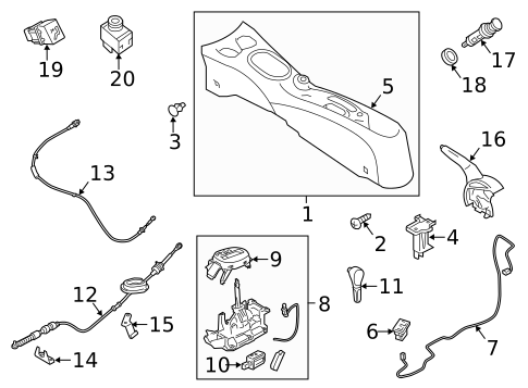 Center Console for 2019 Nissan NV200 #0