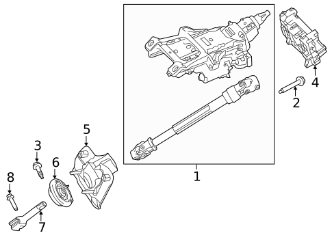 Steering Column Assembly for 2012 Ford Edge #0