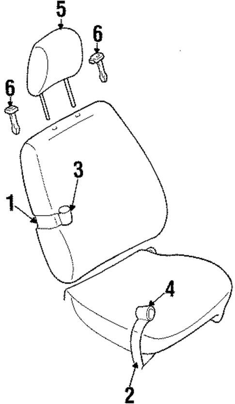 Front Seat Components for 2001 Suzuki Esteem #0
