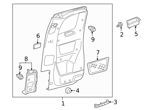 Interior Trim - Rear Door for 2021 Toyota Tacoma #1
