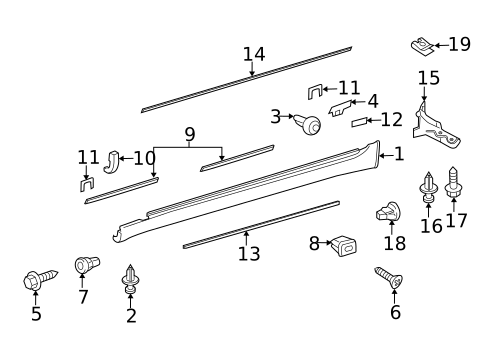 Exterior Trim - Pillars for 2013 Lexus LS600h #0