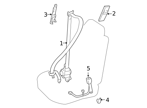 Seat Belt for 2005 Lexus GX470 #2